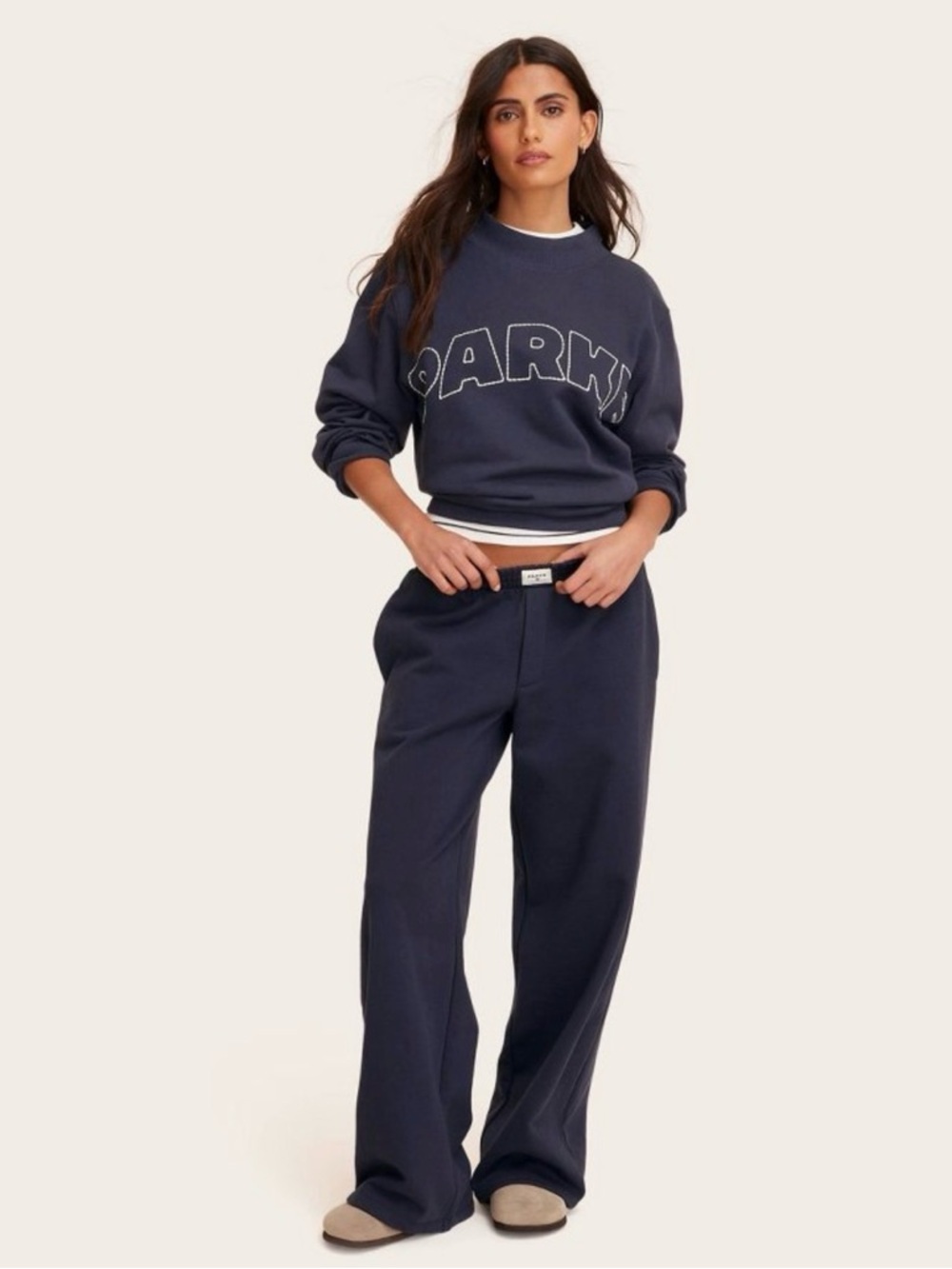 Parke x Target High-Rise Boxer navy Sweatpants small NWT